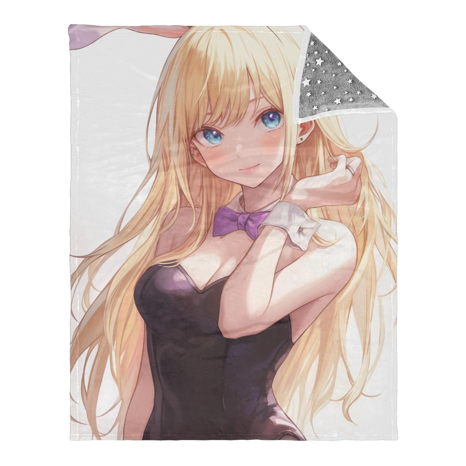 Jeté de lit adulte lapin jaune 127x178 cm contre le linge de lit froissé