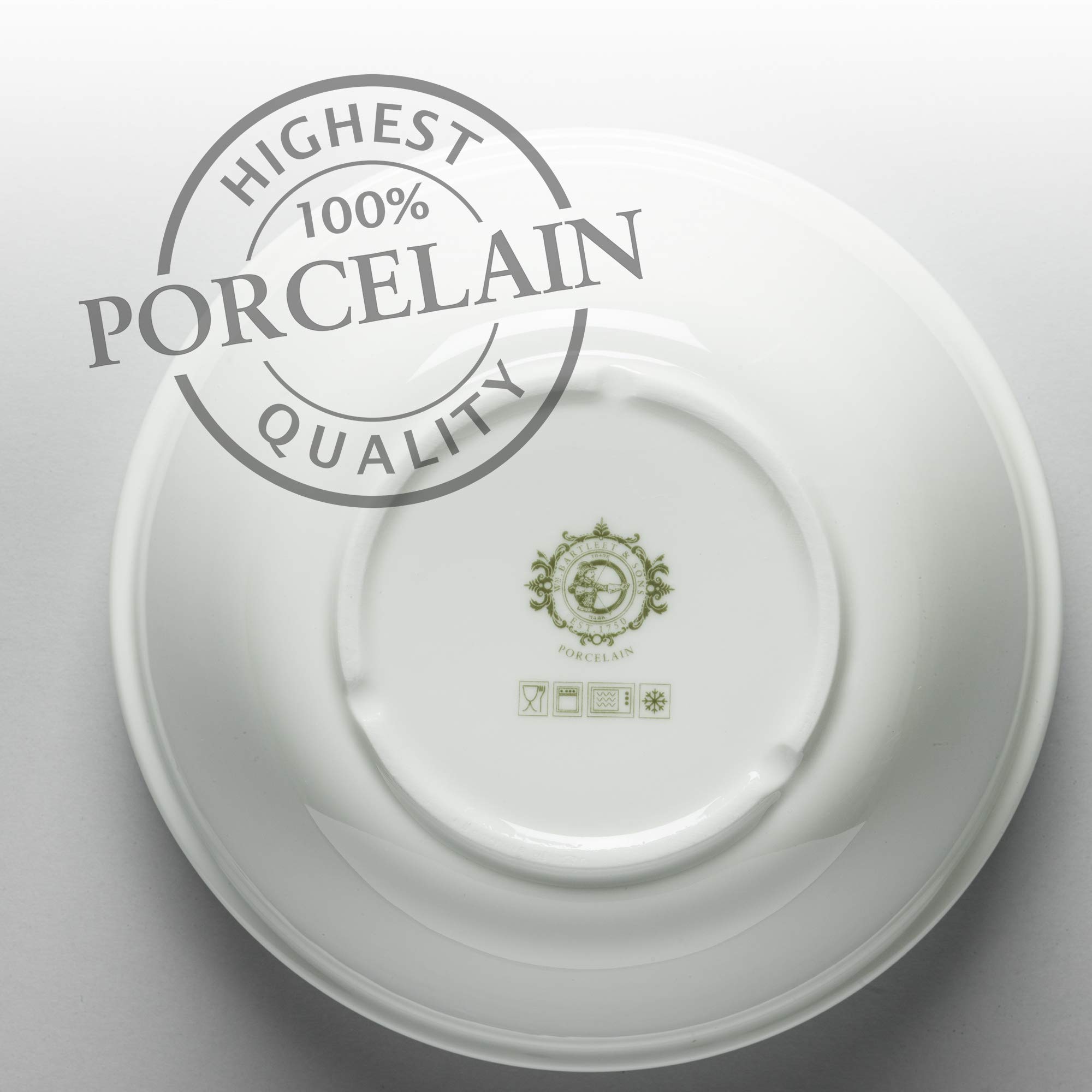 Wm Bartleet & Sons Set mit 2 traditionellen Porzellan-Pudding-Becken (900 ml, 1,6 pt/1250 ml, 2pt) – Weiß