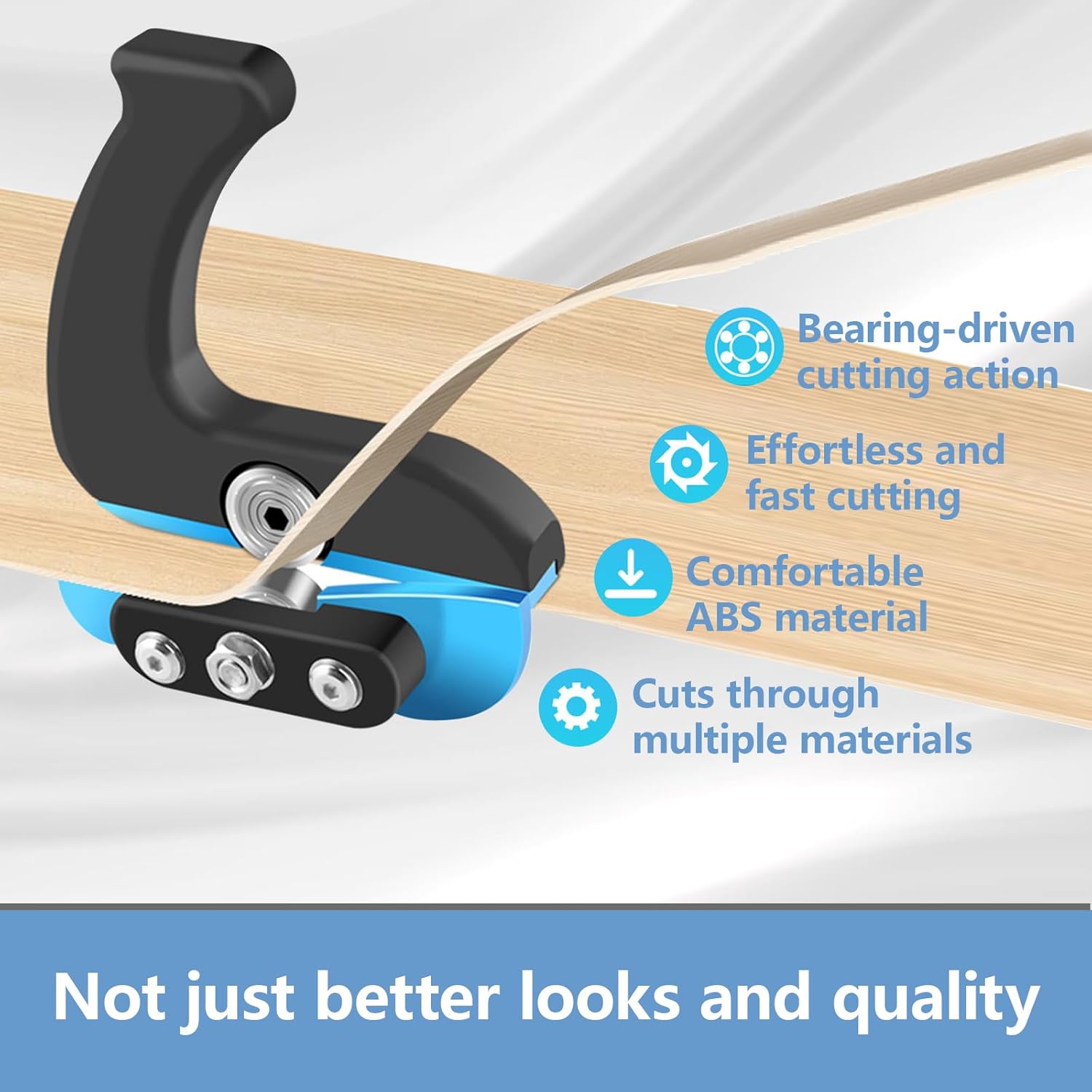 YUENTOEN Edge Banding Cutter, Drywall Edge Cutting Planer Manual Tool, Ergonomic Grip, Edge Banding Trimmer for Veneer, PVC, and ABS on Straight, Curved, and Chamfered Edges