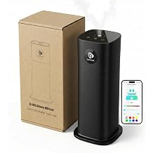 Waterless Aroma Diffuser, Large Capacity Essential Oil Diffuser 24 fl oz/700mlwith Dual Atomizing Cores, Smart Control for Large Spaces, Black Large Waterless Diffuser