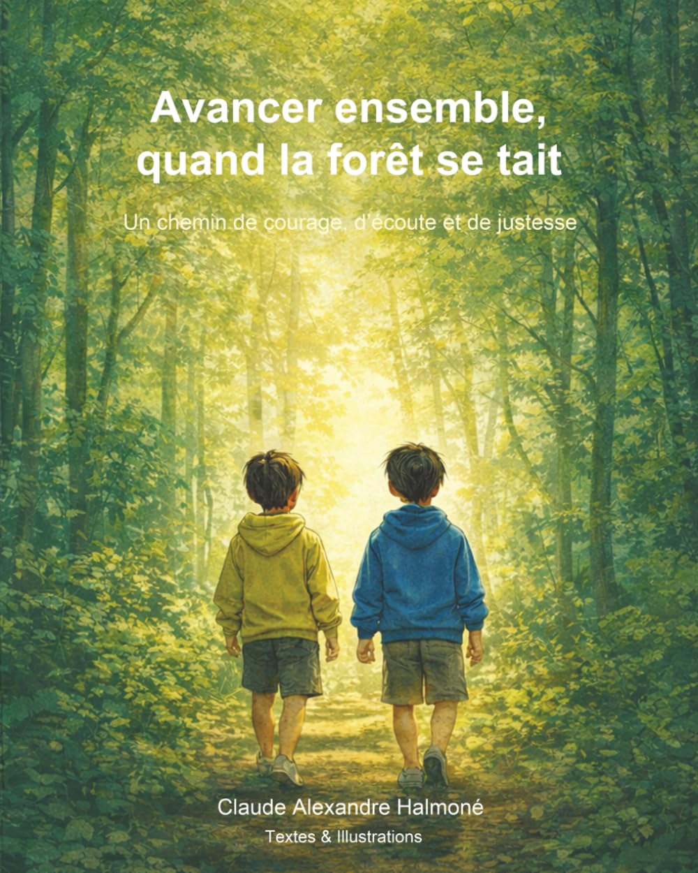 Avancer ensemble, quand la forêt se tait.: Claude Alexandre Halmoné écrit des récits illustrés pour la jeunesse, centrés sur la transmission des valeurs, la maîtrise de soi et le discernement.