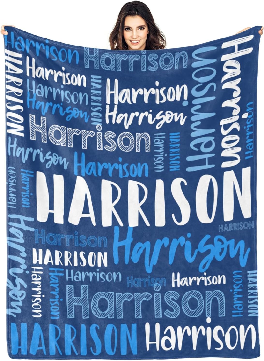 Dr.TOUGH Name Blanket Personalized Blanket for Kids Adult