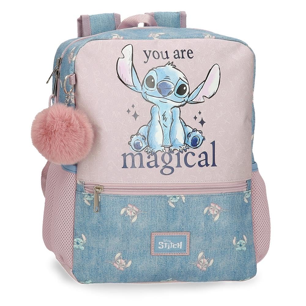 Disney Joumma Bags Stitch You are magical mochilas, mochilas escolares, mochilas infantiles, Incluye pompon decorativo, varios compartimentos