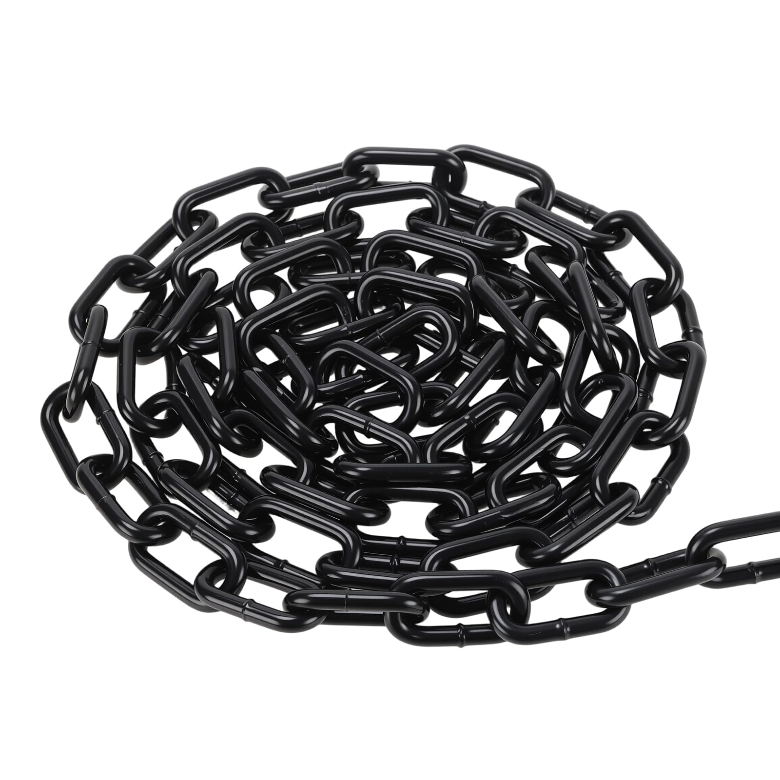 JEUIHAU Catena di sicurezza in metallo nero, 10 m, 6 mm, resistente, per cancelli di recinzione, porte del garage, sedie sospese e serrature di sicurezza