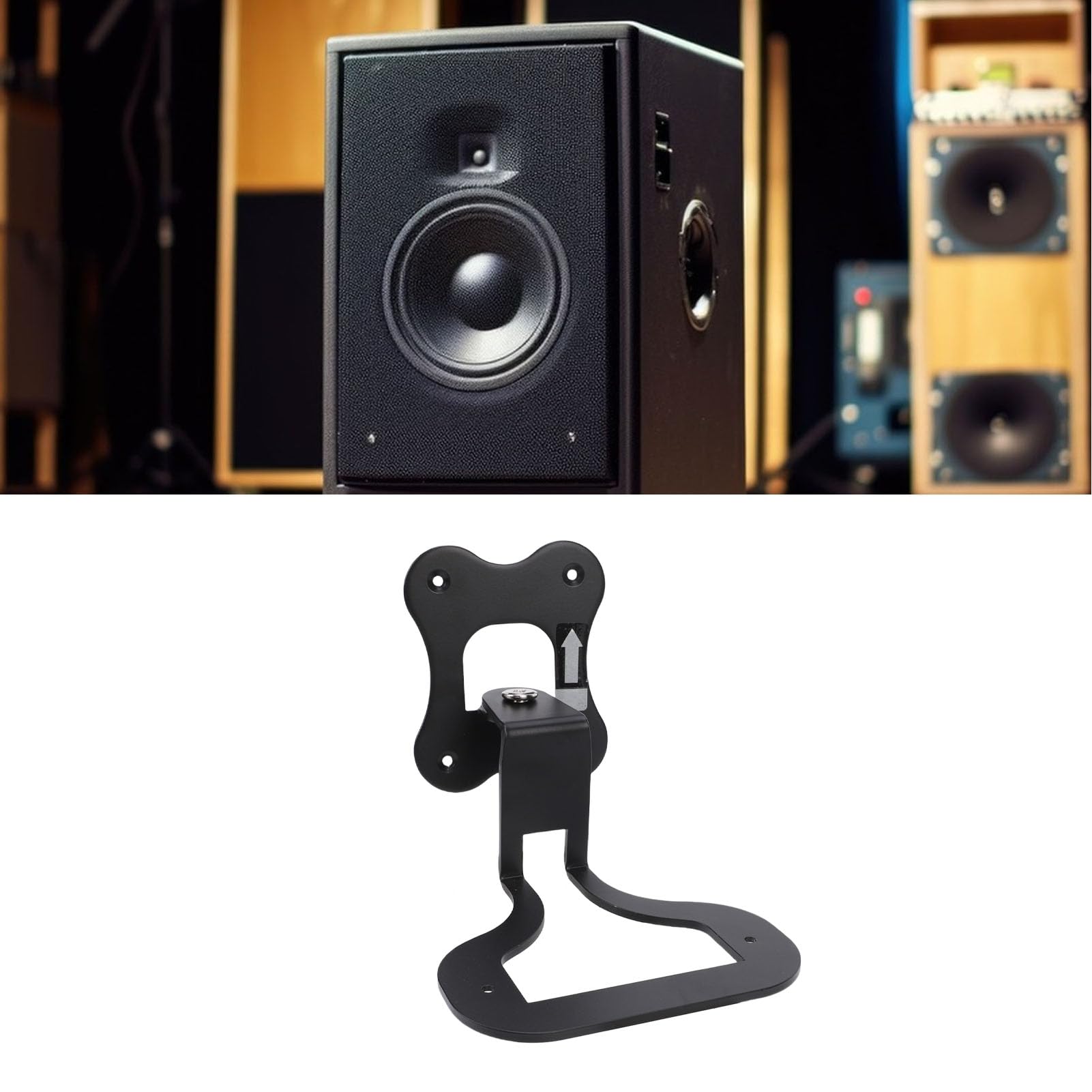 Naroote Soporte de Montaje en Pared para Altavoz Enchant, Soporte de Montaje en Pared para Altavoz Giratorio, Estante de para de Sonido Envolvente Doméstico Que Ahorra Espacio (Black)