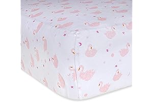 Cloud Island Crib Sheet, Organic Cotton Beesnug, 1 Pack