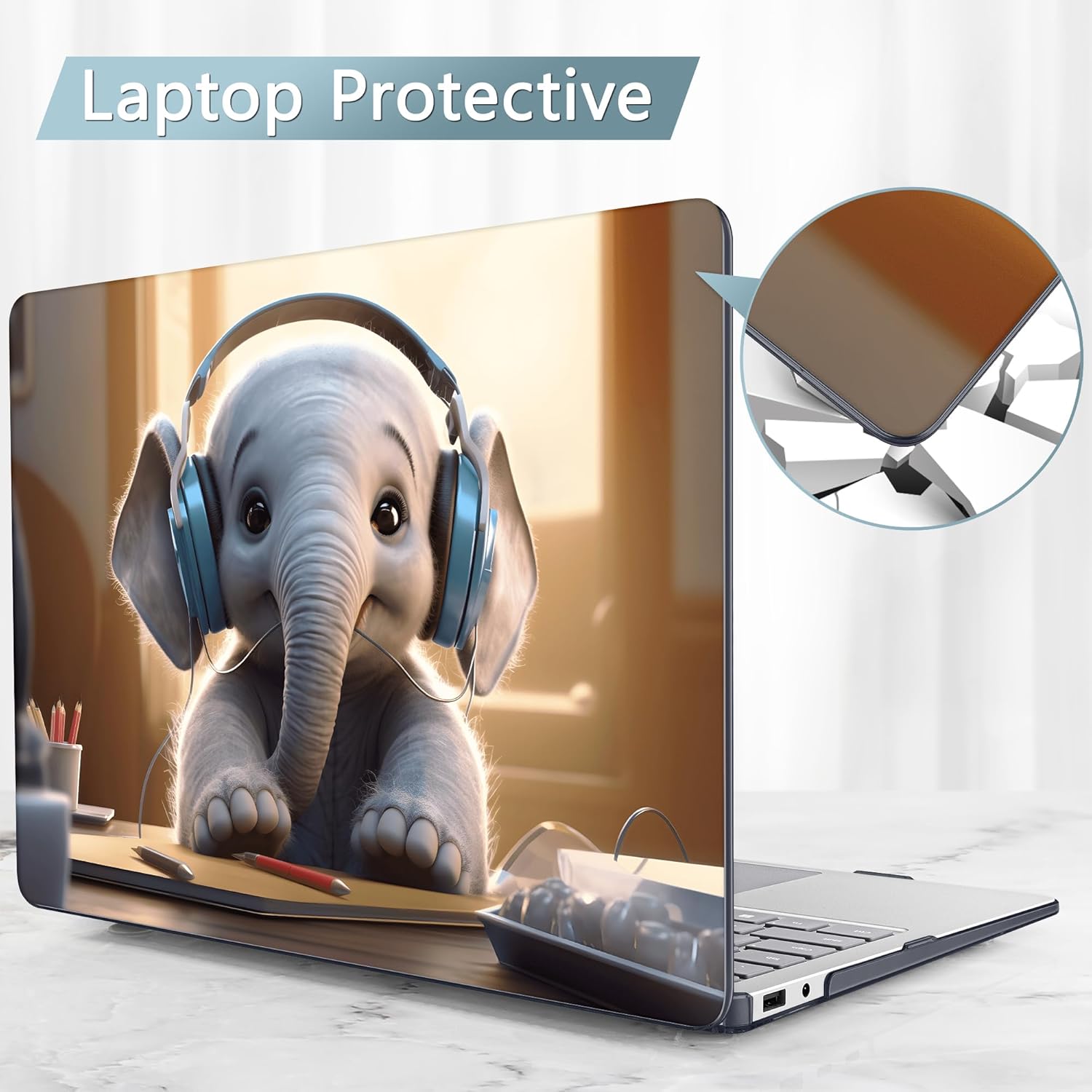 Tuiklol for 2025 Microsoft Surface Laptop 13 inch Case, Windows 11 Touchscreen Copilot+ PC Laptop 13 Model 2095 with Protection Surface 13 inch Cover,Elephant