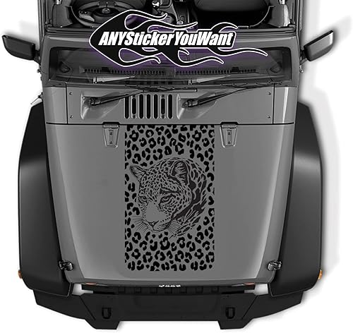 ANYStickerYouWant - Calcomanía de vinilo con estampado de leopardo 2 compatible con Jeep Wrangler JK LJ TJ (cualquier color que desees)