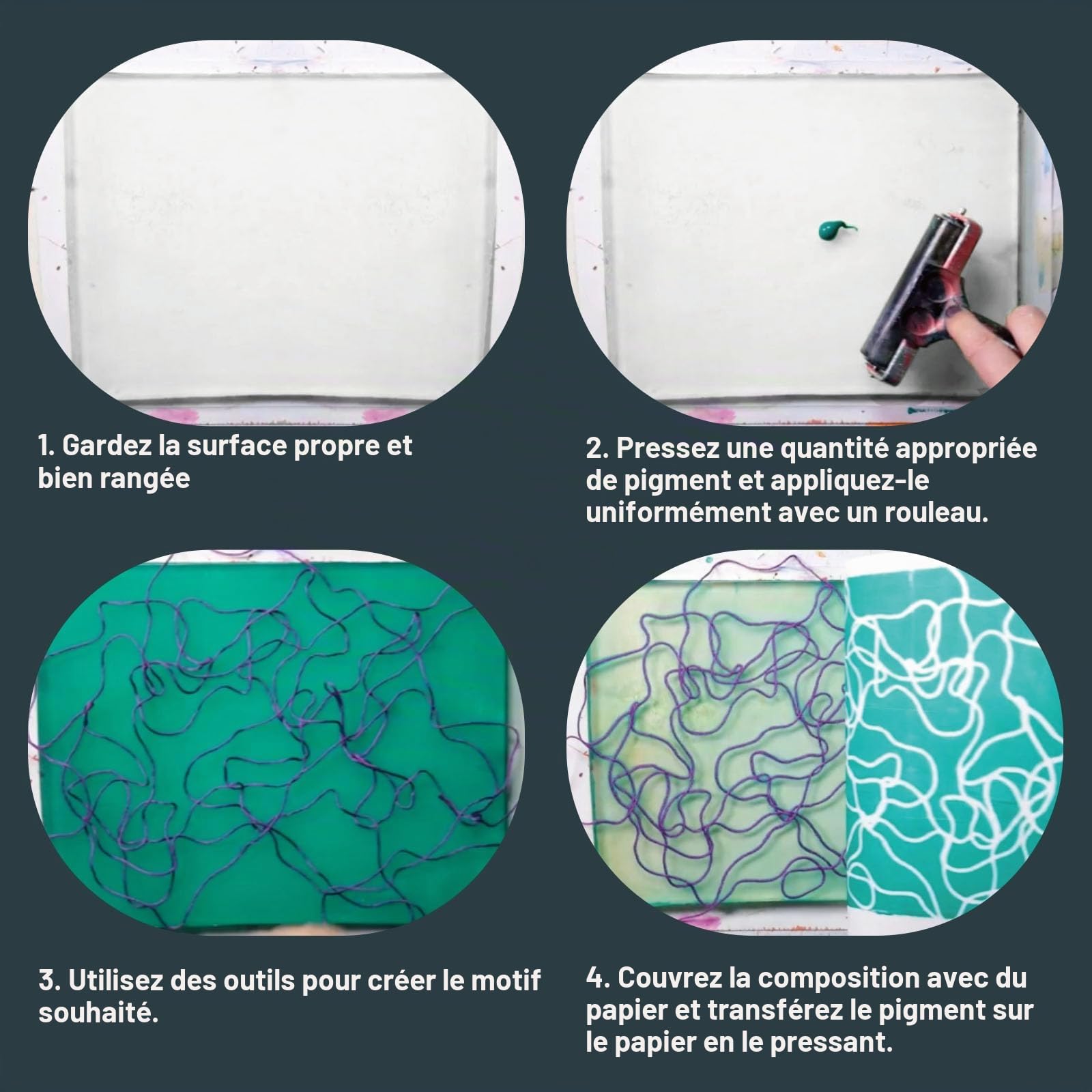 8 * 10 Pouce Gel Press, Plaques de Gel Imperméables et Lavables, Idéales Pour la Fabrication de Cartes, l'artisanat, le Scrapbooking, les Agendas et la Décoration Intérieure