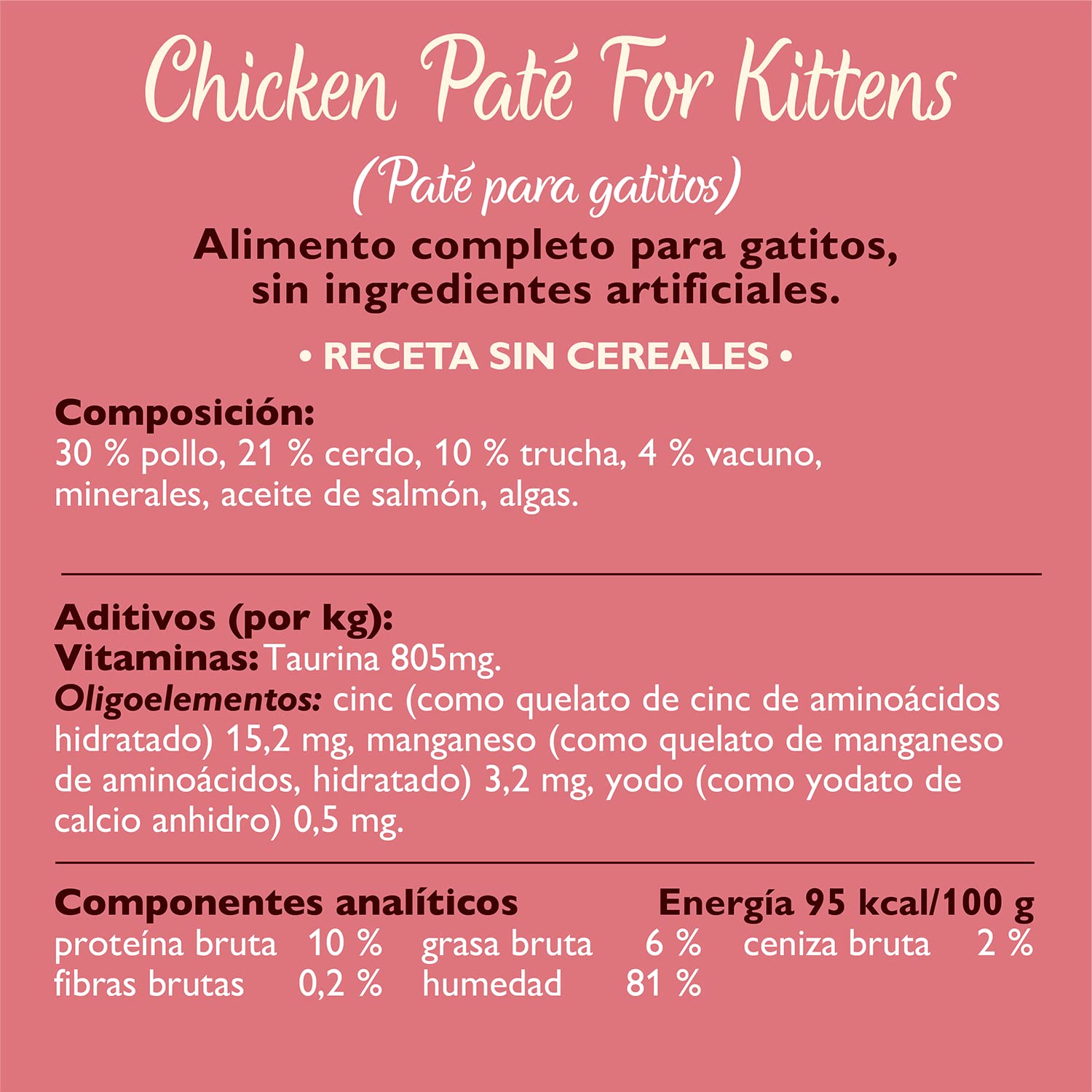 Lily's Kitchen Paté Suave para Gatito, Pollo + Ternera (19 x 85 g)