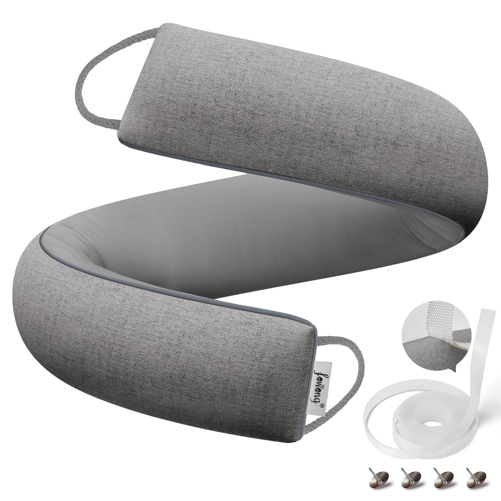 fowong Draft Stopper for Bottom of Door 36",Weighted Under Door Seal, Grey