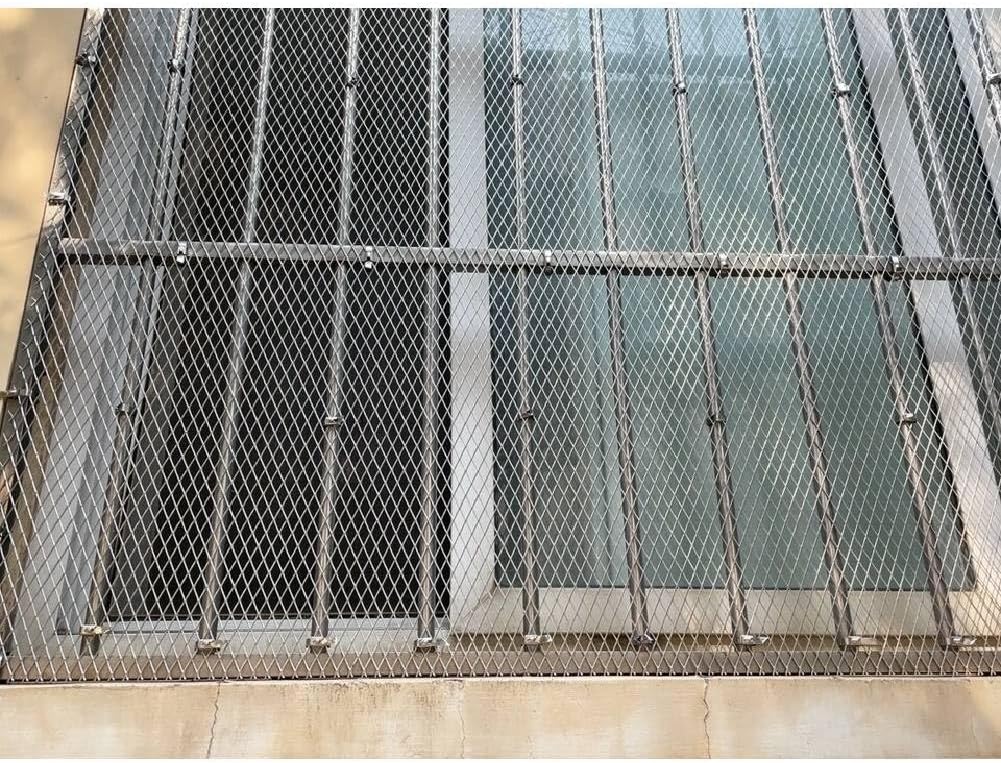 304 Stainless Steel Mesh Screen Expanded Metal Sheet Diamond Mesh for Vent Rodent Mesh Pet Screen Dryer Vent Screen Metal Mesh Sheets Metal Screen Animal cage net (Mesh8x16mm Size24"X40")