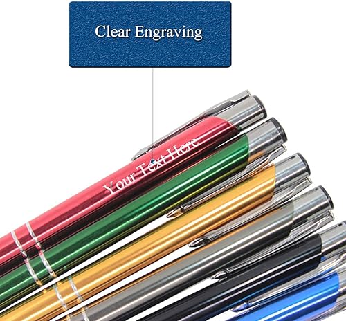 Miniatura 6 de Venta al por mayor personalizada haga clic con su logotipo o mensaje bolígrafos retráctiles personalizados, paquete de 50