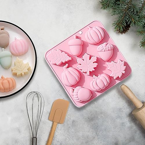 Miniatura 3 de Molde de silicona de hoja de arce, 12 piezas de moldes de fondant de otoño otoñal, moldes de resina de calabaza 3D, moldes de fundición epoxi con