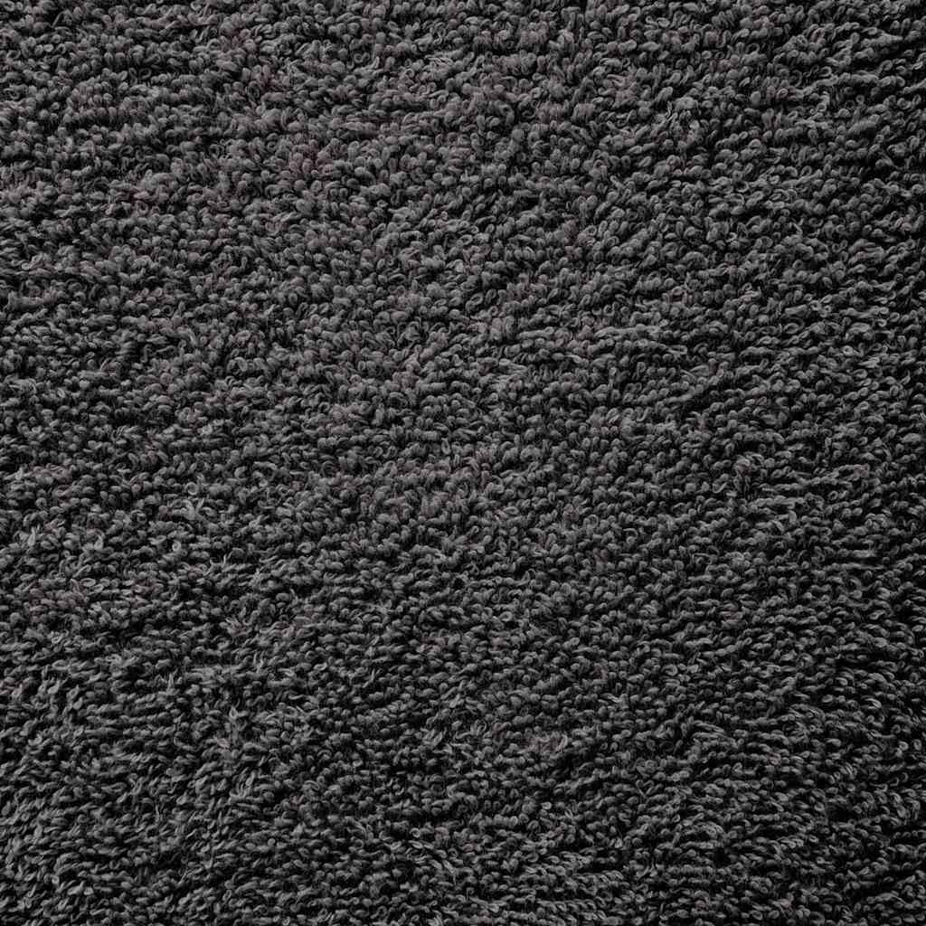 Juego de 8 toallas de mano 100% algodón hilado en anillo, color antracita, 600 g/m², absorbentes, con práctico lazo, lavables a máquina, certificado Öko-Tex, ideal para el hogar