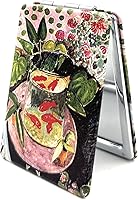 Vista 22 de Espejo Compacto Espejo de Cartera Espejo Pequeño de Maquillaje Espejo de Viaje Mini Espejo de Bolsillo Espejo de Lápiz Labial Flor de Almendro Van