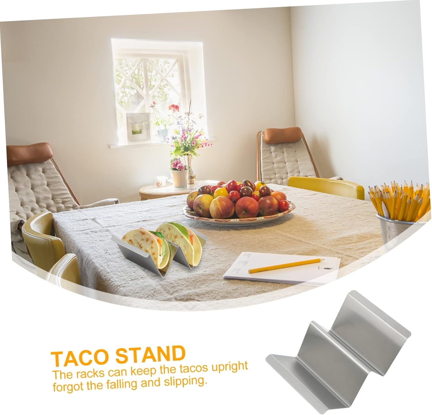 4pcs Stainless Steel Taco Rack Home Taco Rack Burritos Stands Dividers