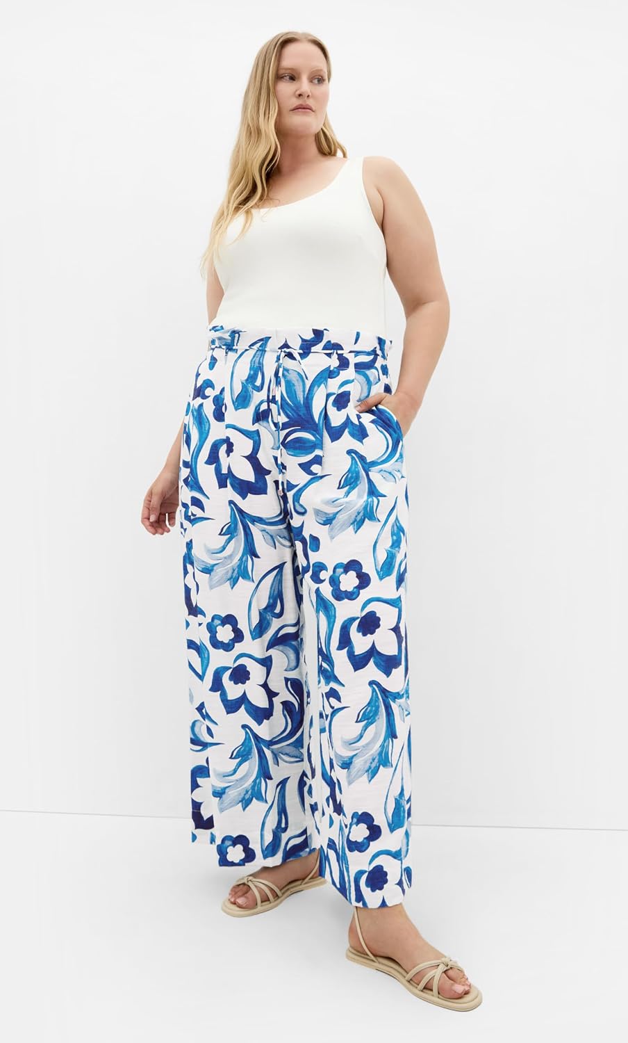 City Chic Plus Size Pants - Resort Print