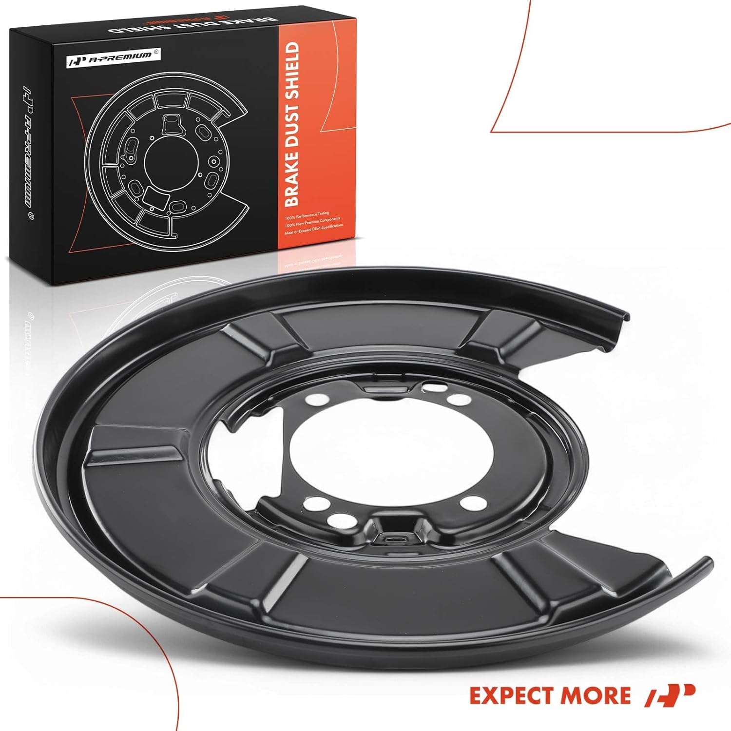 A-Premium Rear Driver or Passenger Side Brake Dust Shield Compatible with Mercedes-Benz Models - W906 Series Sprinter 2500 2010-2018, Sprinter 3500 2010-2014