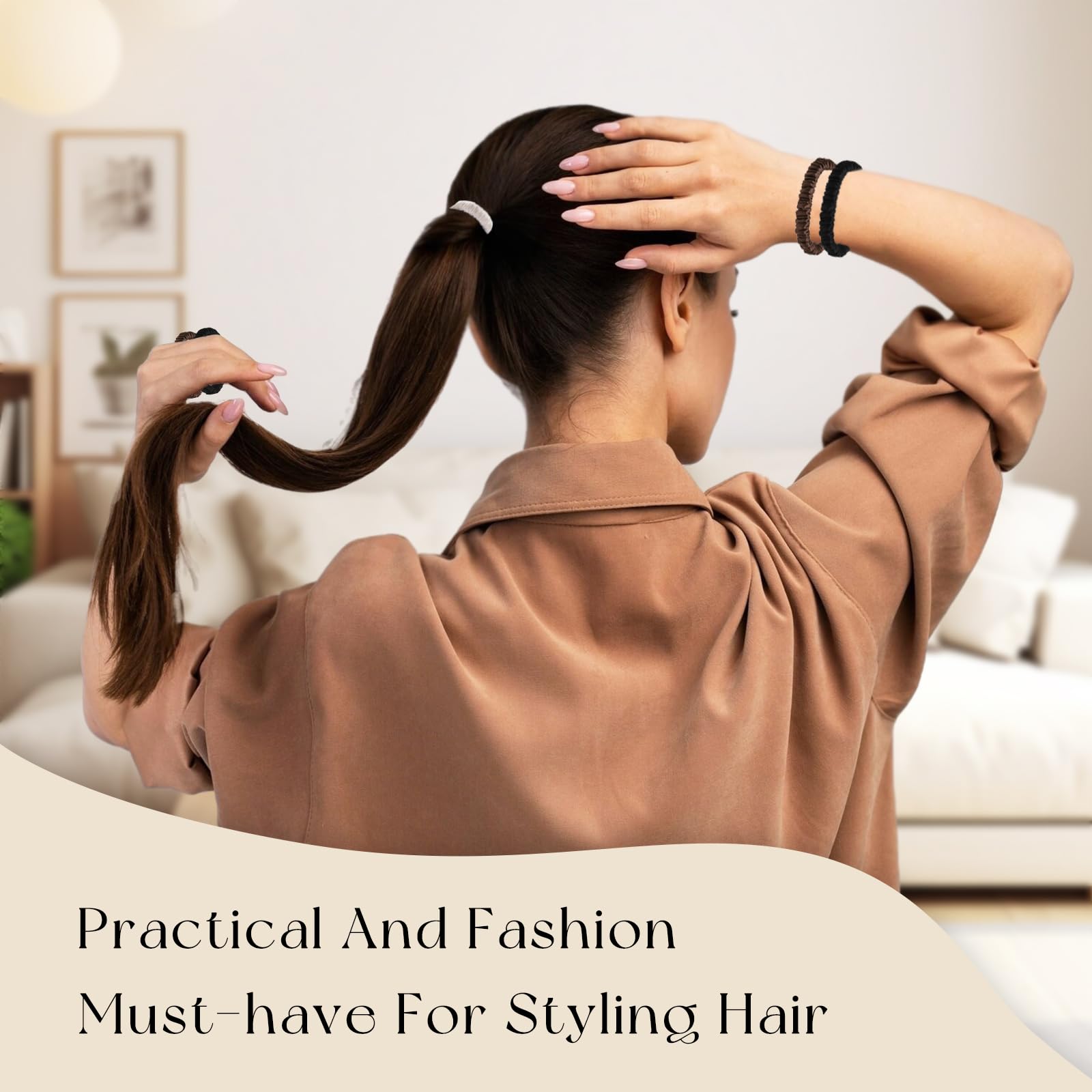 Luxurious Mulberry Silk Scrunchies No-Slip Hair Ties Gentle Hold Ponytails Sleep SUNDAYSILKS™ Luxurious Mulberry Silk Scrunchies Brunei | Ubuy main image 2
