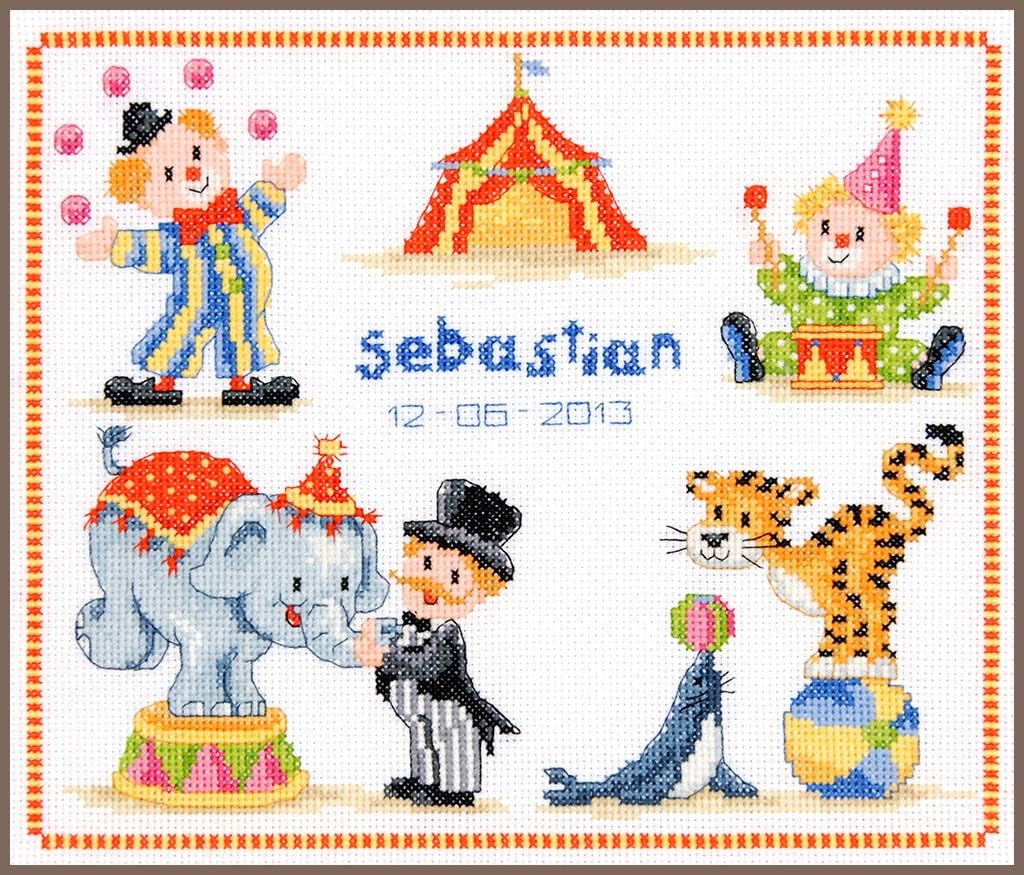 Vervaco Counted Cross Stitch Kit Circus 11.2" x 9.6"