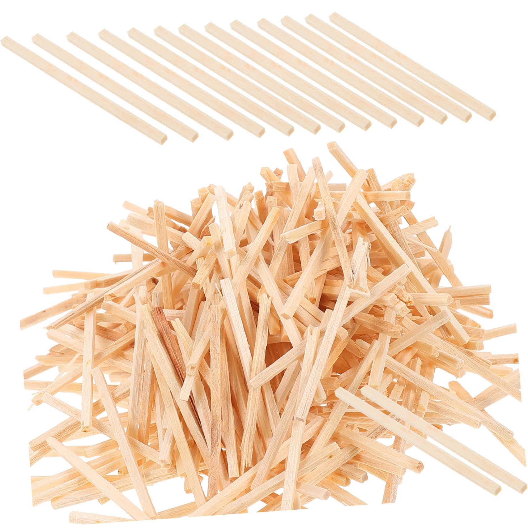 NUOBESTY 2000pcs Matchstick Craft DIY Sticks - Multipurpose Wooden Materials