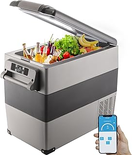 VEVOR Geleira para Carro 55 L Mini Caixa do Congelador Caixa Fresca Frigorífico Carro Mini Nevera -20 a 10 Graus Centígrados para Camping Caravanas Piqueniques Festivais