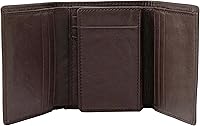 Vista 2 de Fossil Men's Leather Trifold Wallet for Men Ingram Brown