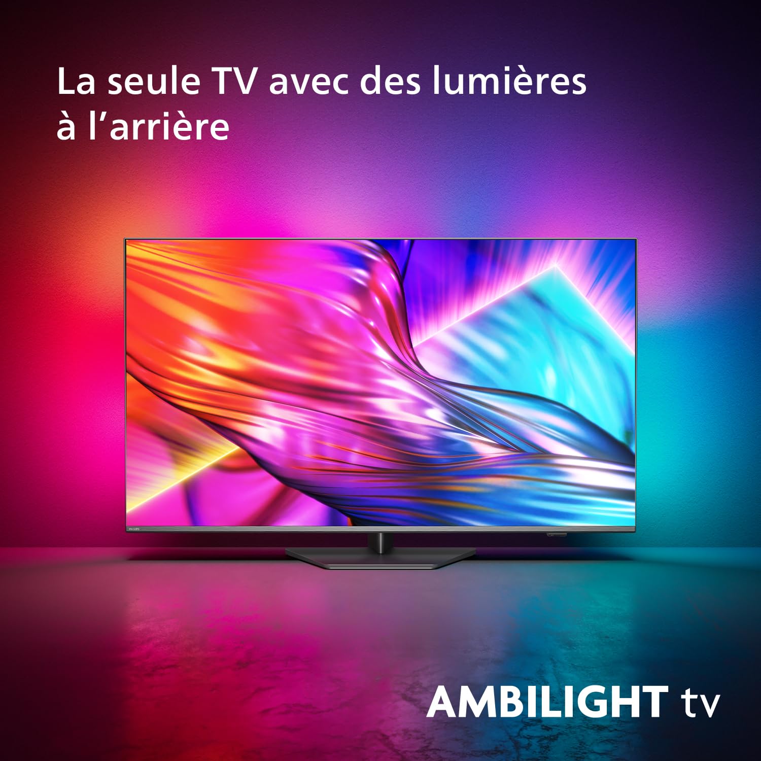 Philips Ambilight 55PUS8909 Smart TV LED 4K - Écran 55 Pouces avec Plate-Forme Pixel Precise Ultra HD Titan OS et Son Dolby Atmos, Fonctionne avec l’Assistant Vocal Alexa et Google - Gris Anthracite