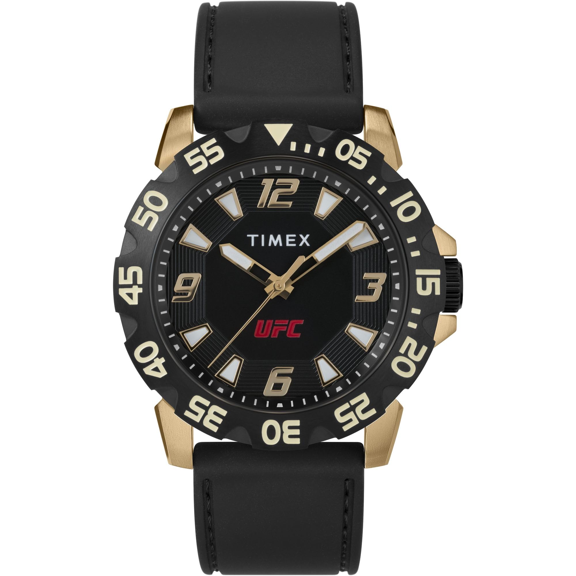 timex UFC Champ Analog Watch for man with Black Round Dial & Black Silicone Strap Band Water Resistant Men's Wrist Watches - TW2V84400X6-picture-8