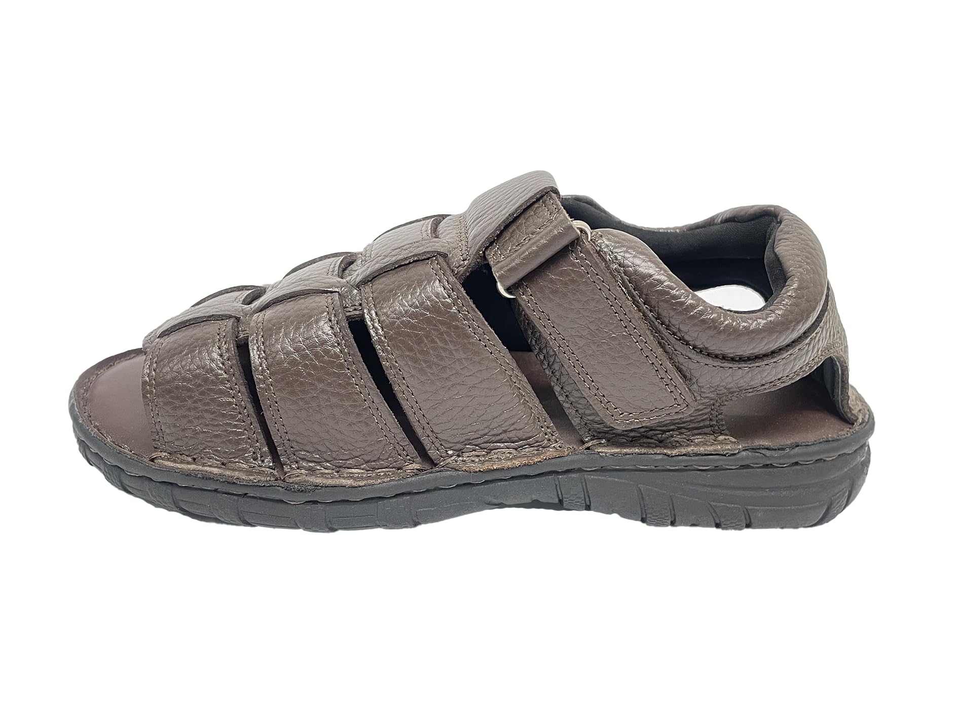 Mark Williams leather sandal for man/Soft footbed/Comfortable for everday use/Anti-Slip TPR sole (BROWN, UK Footwear Size System, Adult, Men, Numeric, Medium, 8)-image-44