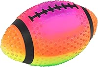 Regent 9" Neon Rainbow Spiked Practice Football - Soft Rubber Grip, Pre-Inflated, Pool & Playground Ready