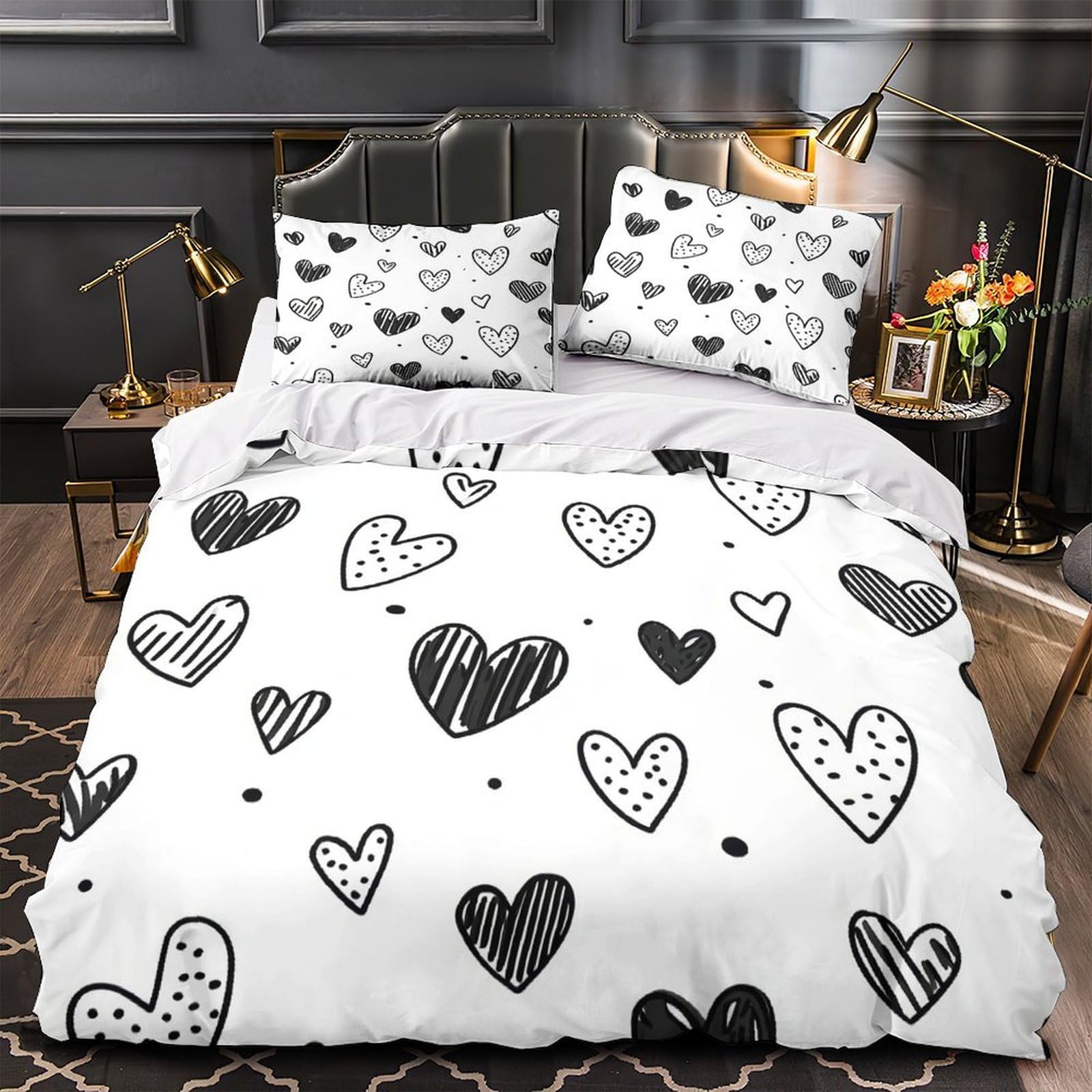 Housse de couette hypoallergénique anti-acariens pour lit enfant double