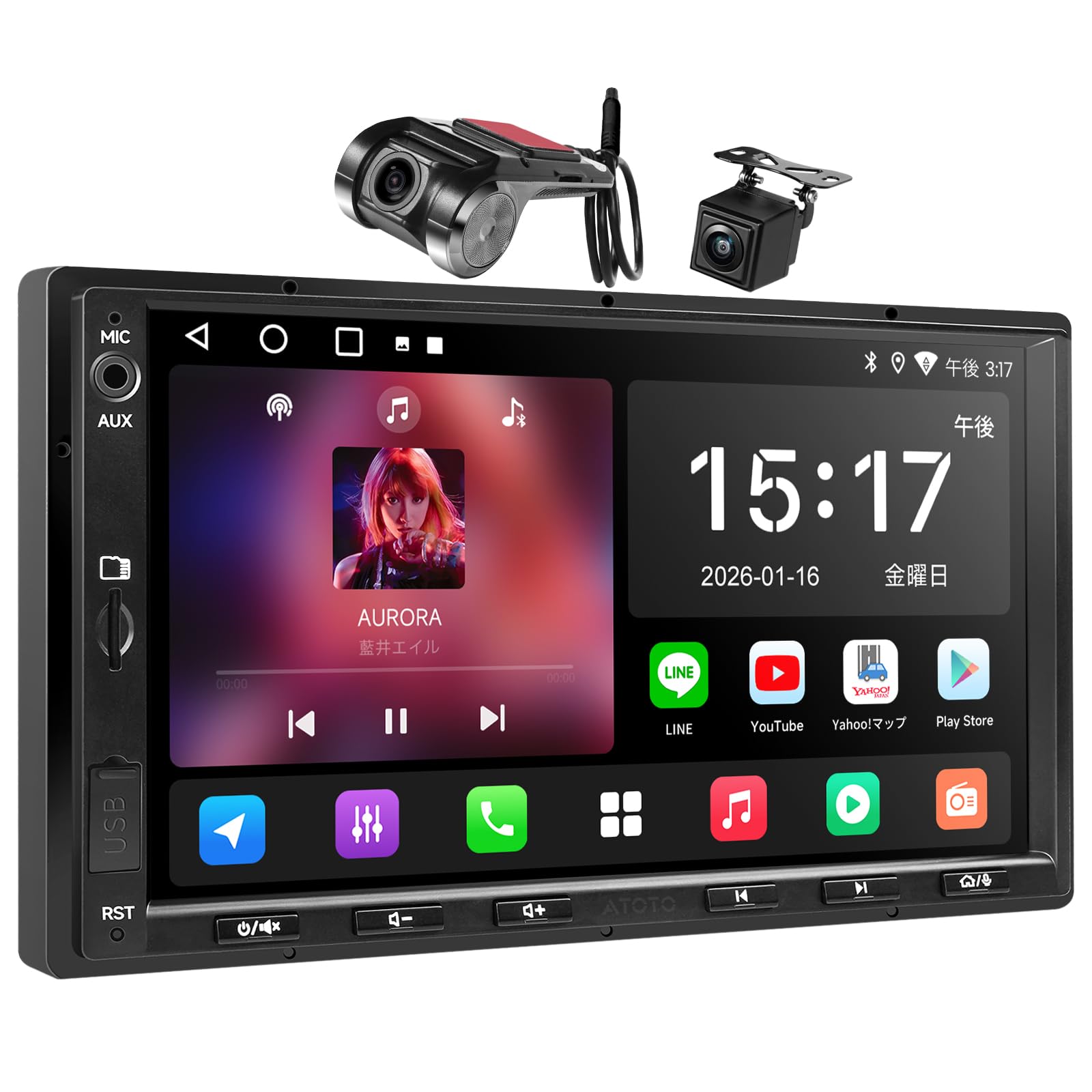 Amazon.co.jp: ATOTOLIFE A5L 7インチ2DIN ディスプレイオーディオ