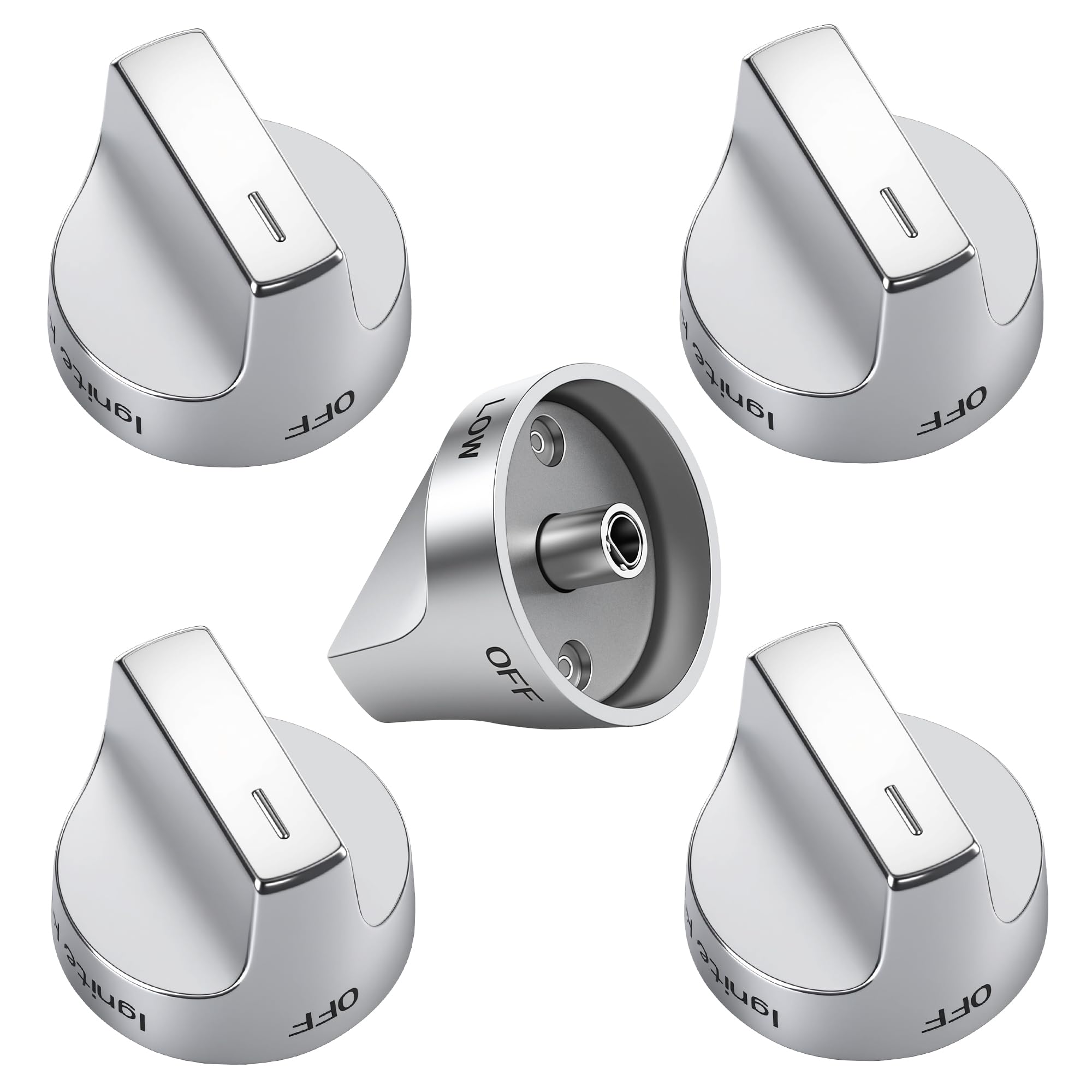 W11122880 Stove Knobs Compatible with Whirlpool Gas Range Oven - 5 Pack