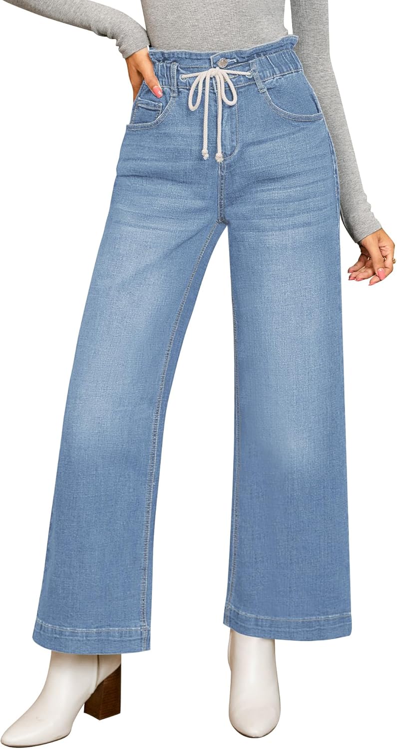 GRAPENT Wide Leg Jeans for Women Stretch High Wahttp://eccofoxtrott.com/d Elastic Waist Bell Bottom Baggy Y2K Pants