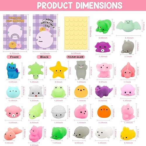 Miniatura 9 de SURCVIO Regalos para el día de San Valentín para niños, paquete de 24 unidades Pop Fidget en forma de corazón, mini burbujas de empuje, sensorial,