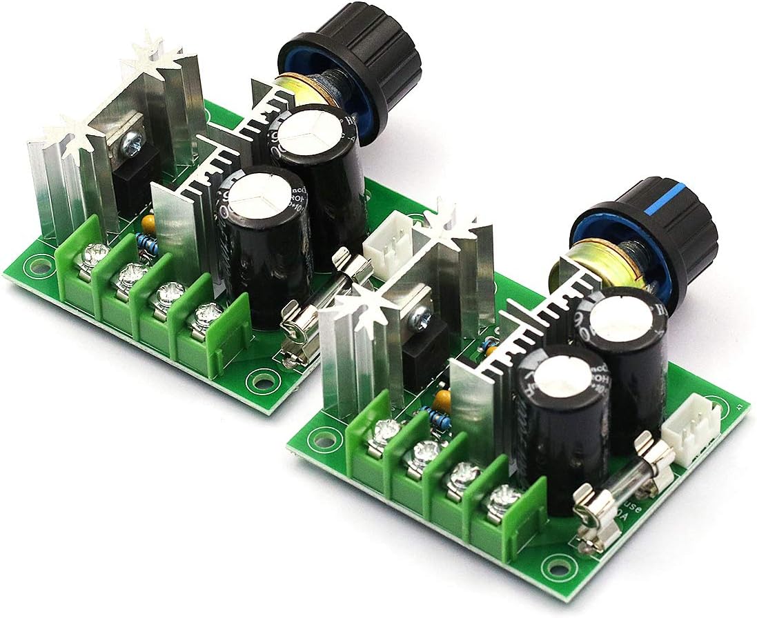 CenryKay PWM DC Motor Speed Controller 12V-40V10A,Low Heat Generating with Reverse Polarity Protection, High Current Protection(2pcs)
