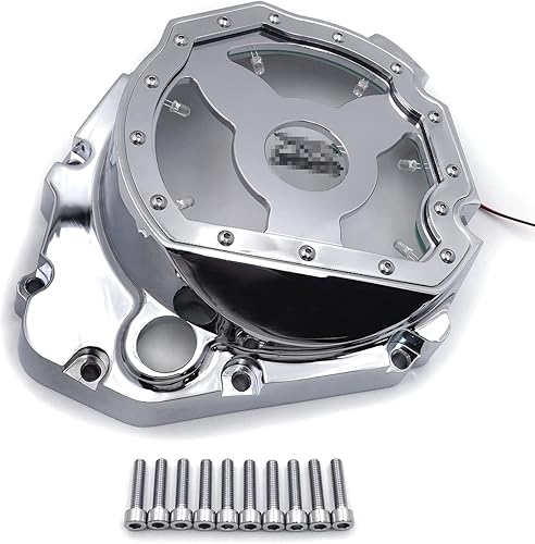 Miniatura 10 de HTTMT - Protector de cubierta de embrague de motor transparente de vidrio negro compatible con motocicleta GSXR 600 10002000-2005 GSX-R 750