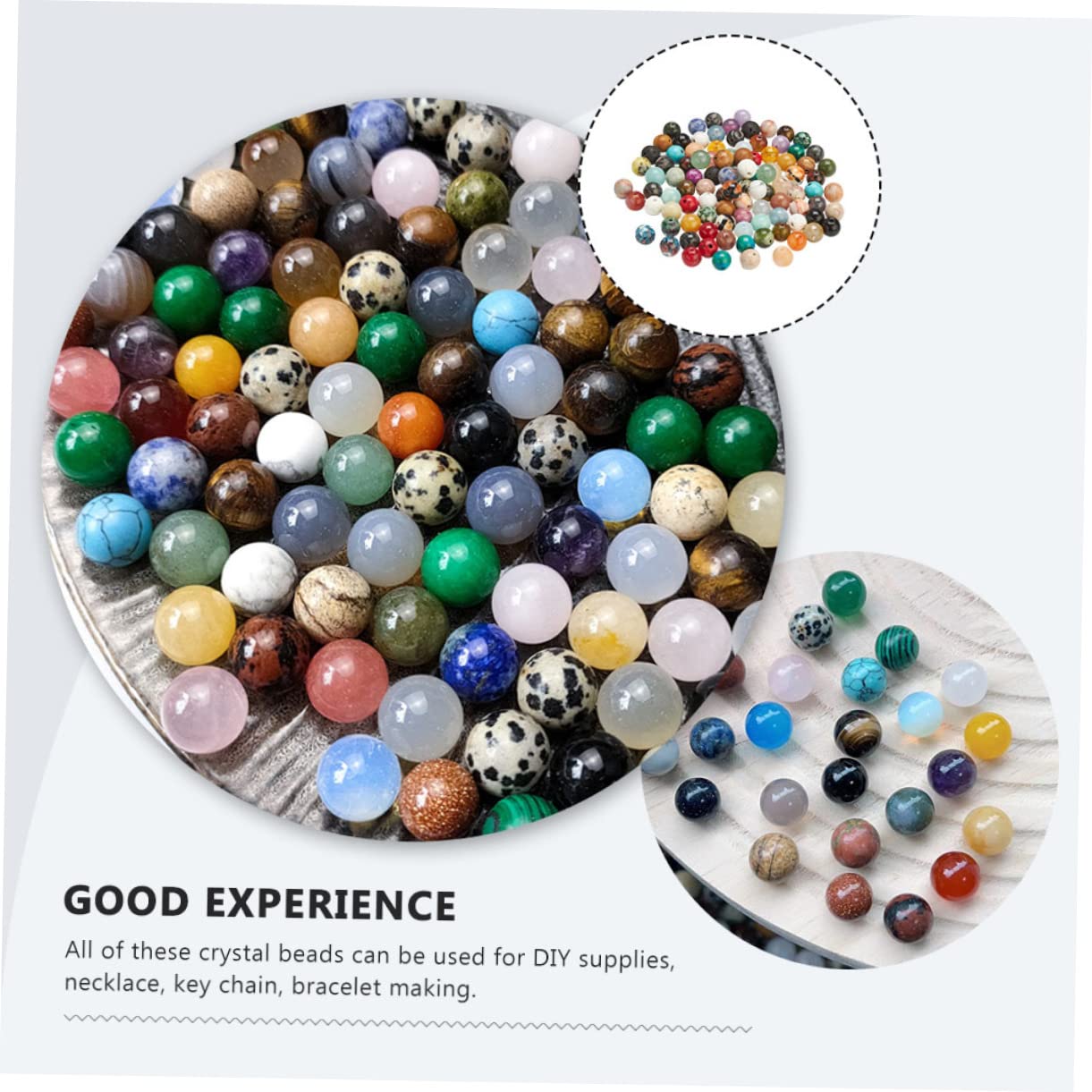 NUOBESTY 150pezzi Perline Colorate Cristallo Per Creazione Gioielli Buco Kit Fai Da Te Per Accessori Artigianali Misura Compatta Facile Da Conservare Condividi La Tua Creatività