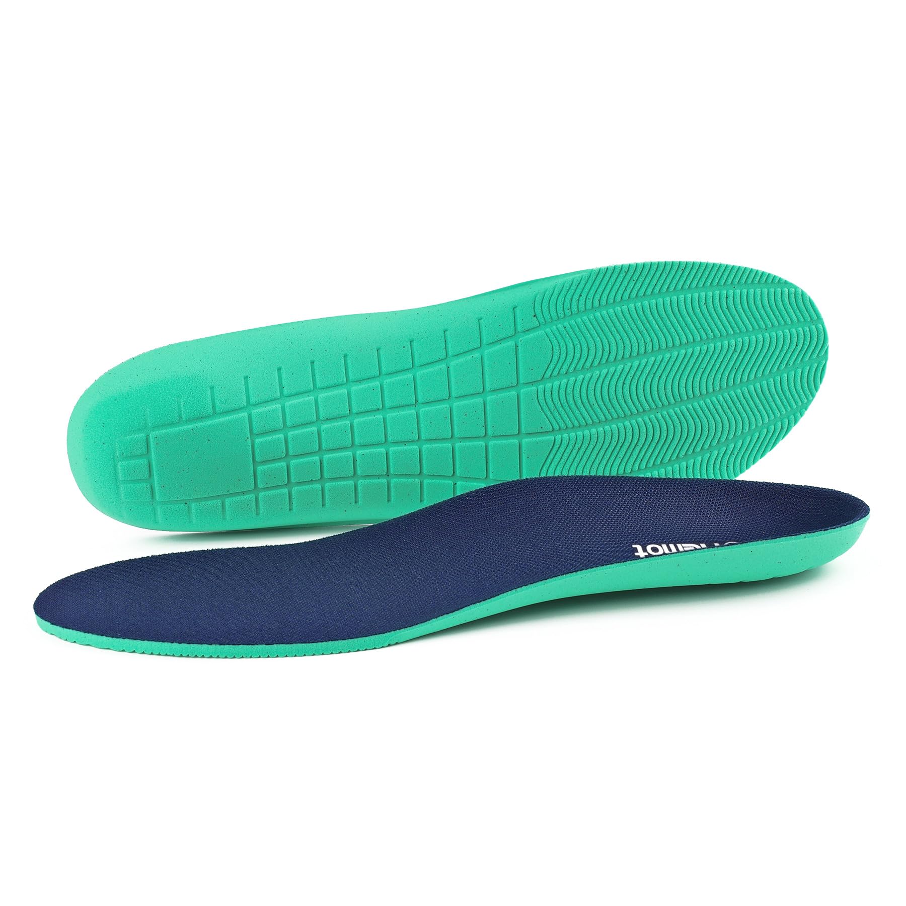 riemot Insoles for Women and Men, Arch Support Insoles Shock Absorption Inner Soles, Cushioning Trainer Insole for Sport Shoes, Sneakers, Work Boots, Navy, UK 3