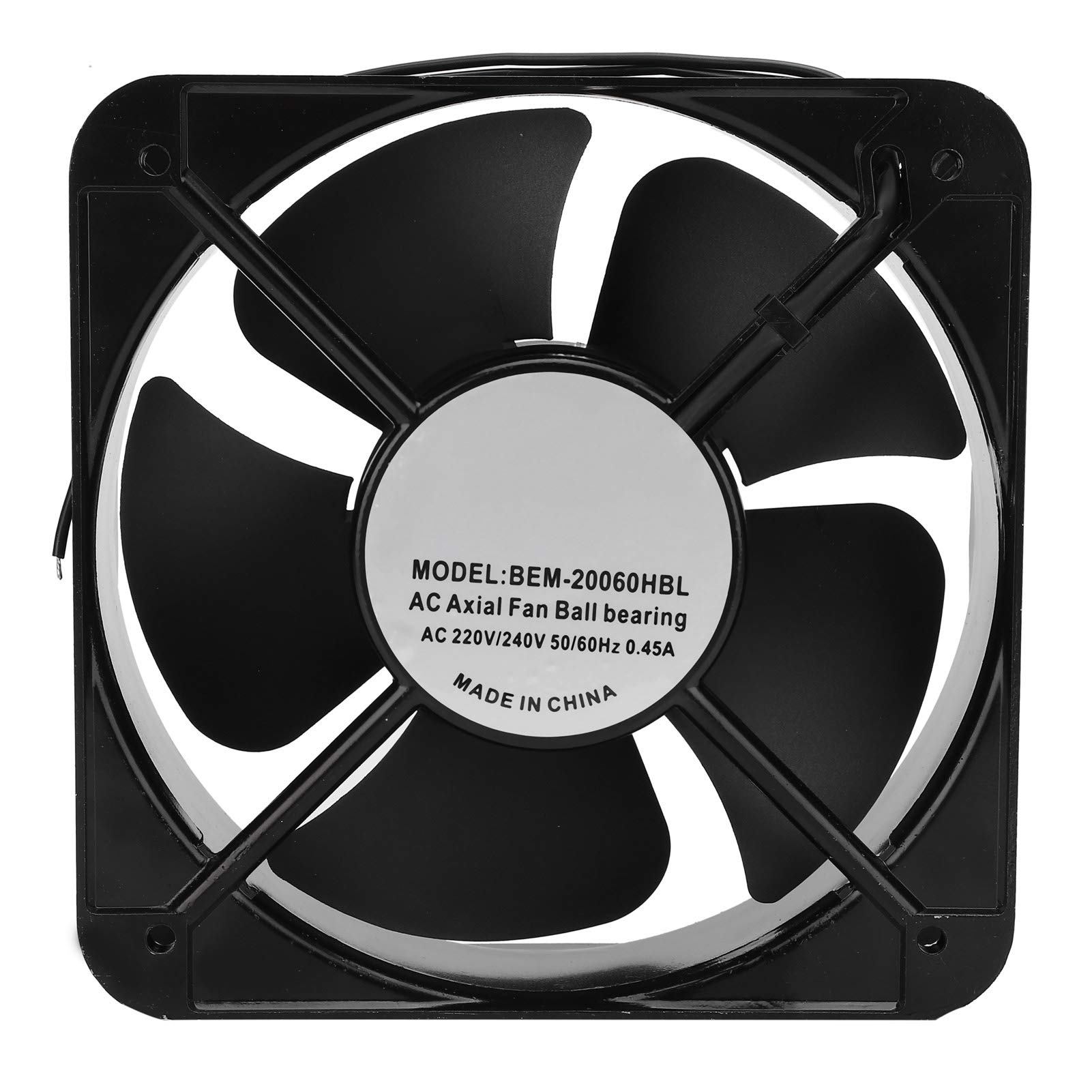 Wentylator Magnalium z łożyskiem Kulkowym, 5 łopatek, 2600 Obr./min, AC220V/240V, z pozycją łożyska obrobioną CNC, do Odprowadzania Ciepła, Wyciągu i chłodzenia.