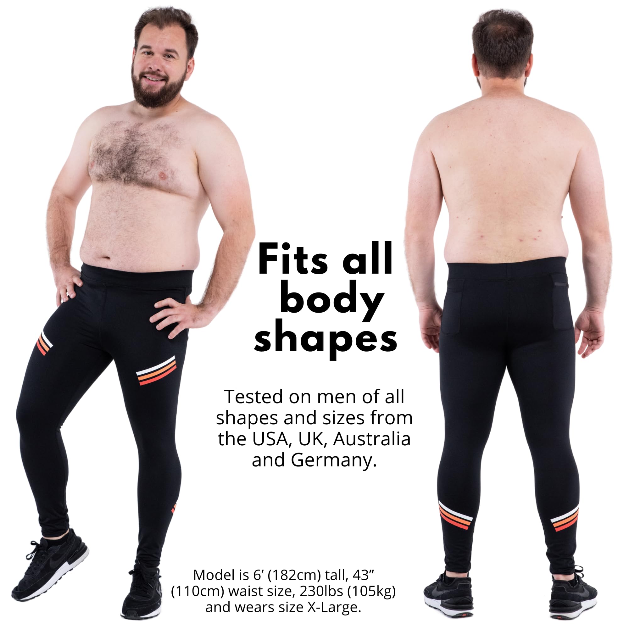 Kapow Meggings Męskie legginsy Performance Pro Sport Kompresja z kieszeniami
