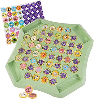 ZUNIPLEX Animal Flip Chess Matching Memory Game, Flip to Win Board Game for Kids and Toddlers Ages 3-6, Travel Memory Toys...