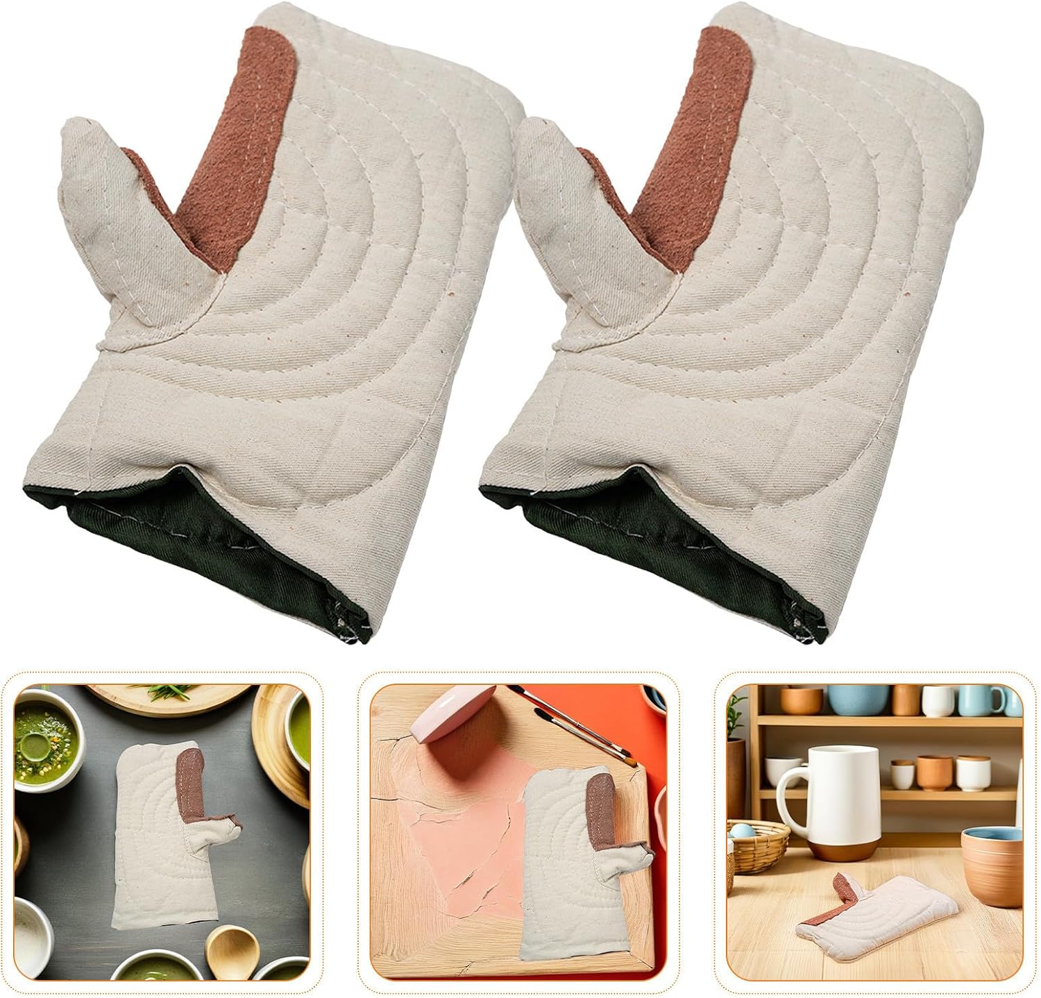 GALPADA Heat Resistant Kiln Gloves for Ceramic Pieces High Temperature Handling Thermal Oven Mitts with Efficient Insulation and Flexible Fit for Glasswork Safety Protection 1 Random Color
