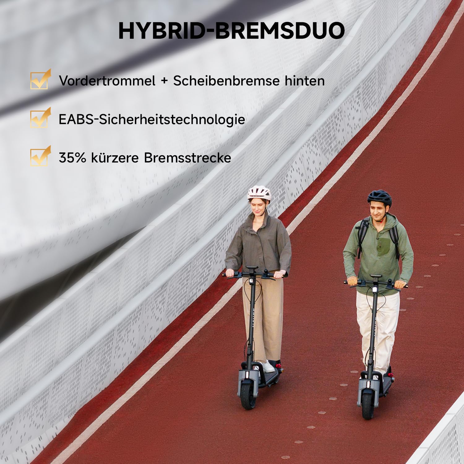 NAVEE N65i Serie, e Scooter mit Straßenzulassung, Scooter Electric ABE, 10 Zoll, max. 65-70 km | Vierfach-Federung | Klappbar mit IPX5 & TÜV-Zulassung Elektroscooter Elektroroller für Erwachsene