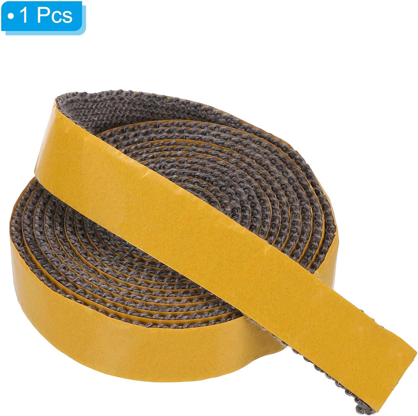 PATIKIL Wood Stove Gasket, 1" x 1/8" x 98" Flat Graphite Fiberglass Self Adhesive High-Temperature Resistance Seal Rope for Stoves Fireplace Door, Black