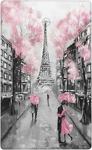 París - Cubierta para interruptor de luz de torre Eiffel, placa de pared de triple palanca, placa de interruptor de 3 cuadras, placa decorativa rosa