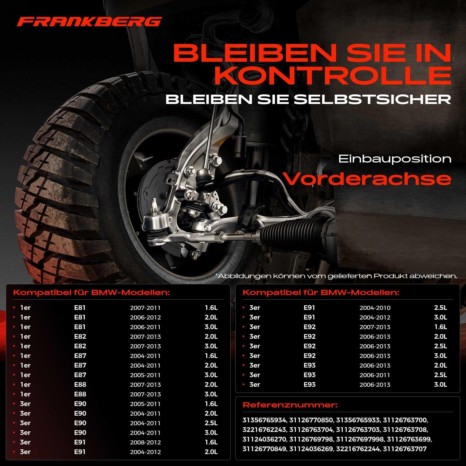 Frankberg 8x Querlenker Spurstange Koppelstange Vorne