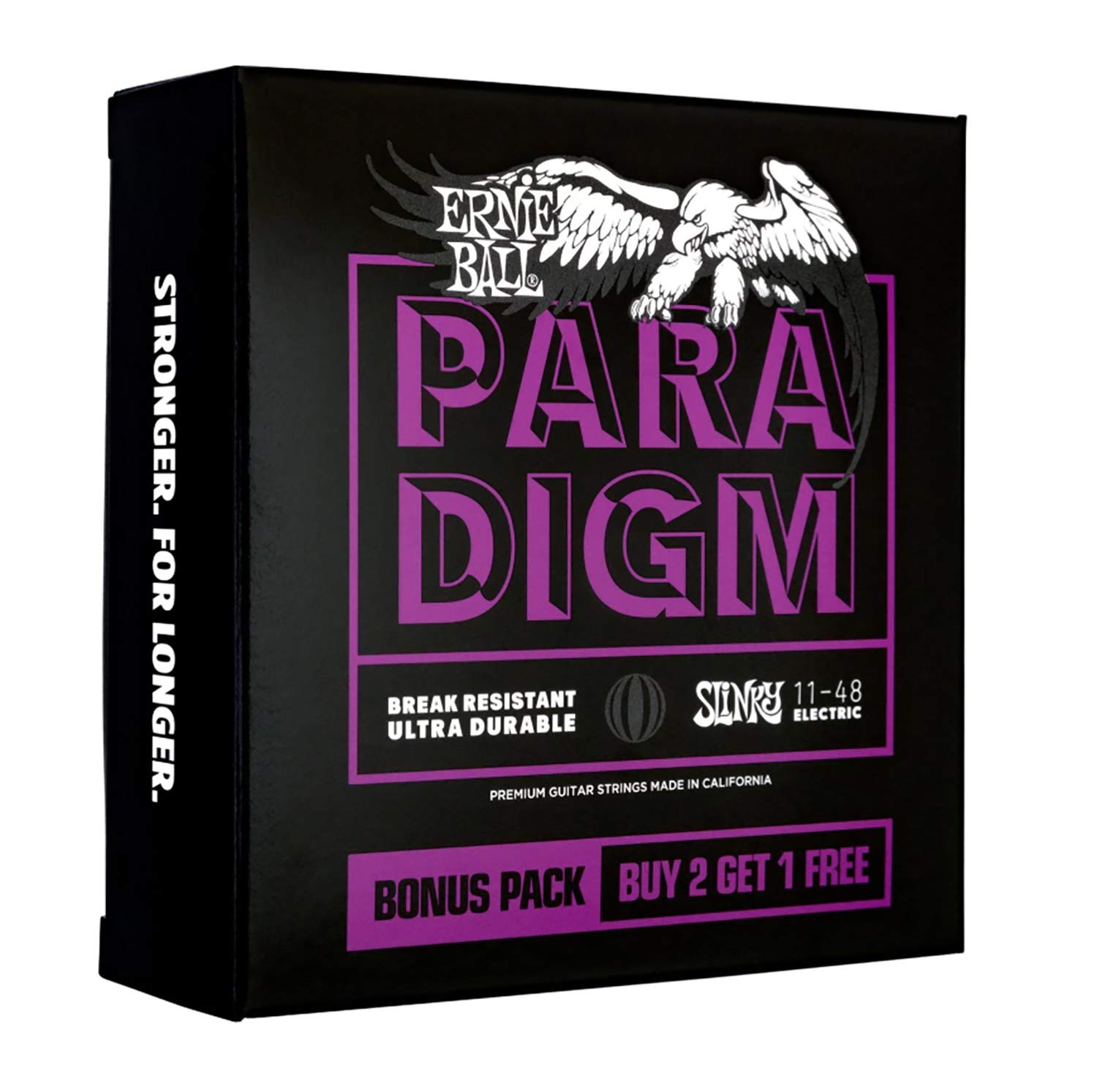 Ernie Ball Power Slinky Paradigm E-Gitarrensaiten, 3er-Pack, Stärke 11-48